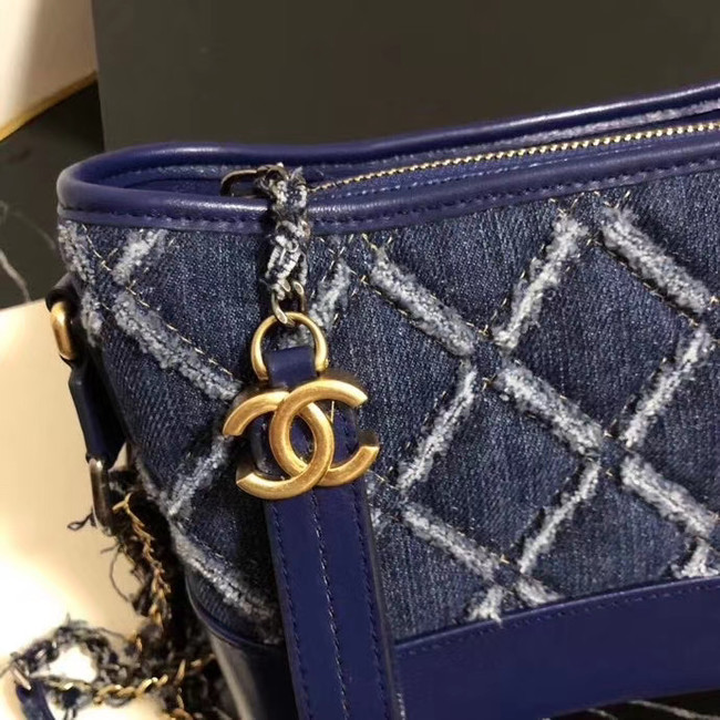 Chanel gabrielle small hobo Denim bag A91810 blue