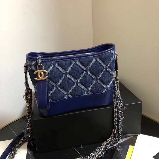 Chanel gabrielle small hobo Denim bag A91810 blue