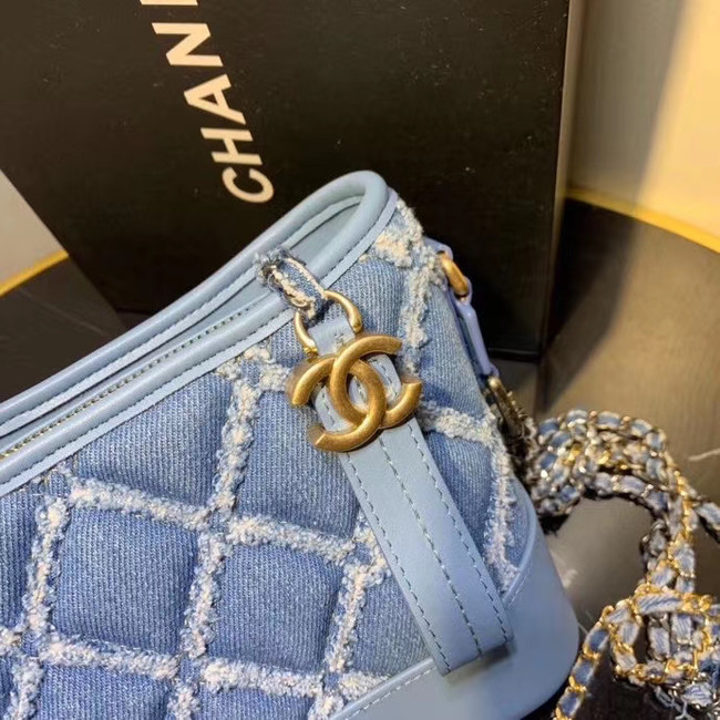 Chanel gabrielle small hobo Denim bag A91810 light blue