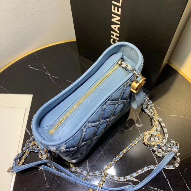 Chanel gabrielle small hobo Denim bag A91810 light blue