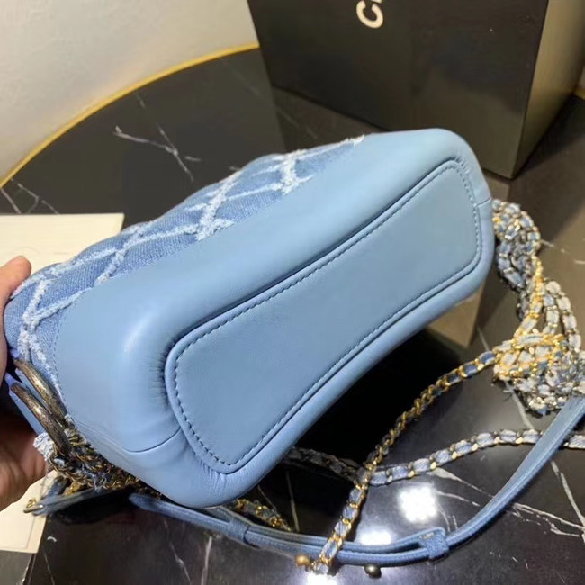 Chanel gabrielle small hobo Denim bag A91810 light blue