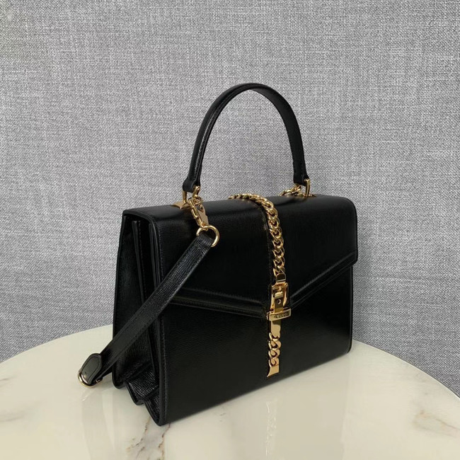 Gucci Sylvie 1969 small top handle bag 602781 black