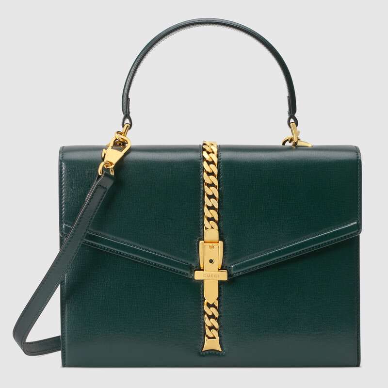 Gucci Sylvie 1969 small top handle bag 602781 green