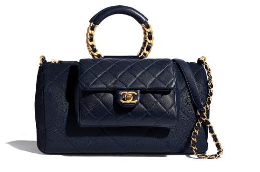 CHANEL Bowling Bag AS1359 Navy