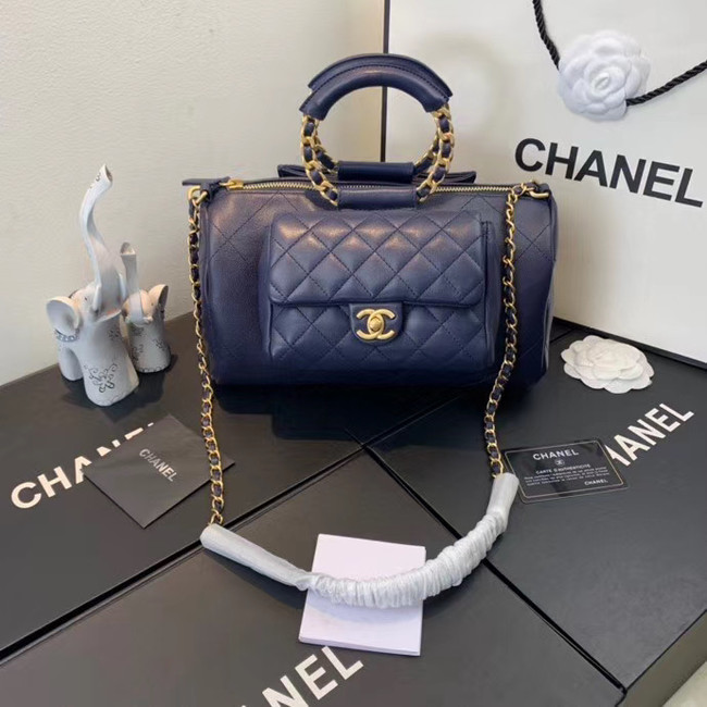 CHANEL Bowling Bag AS1359 Navy