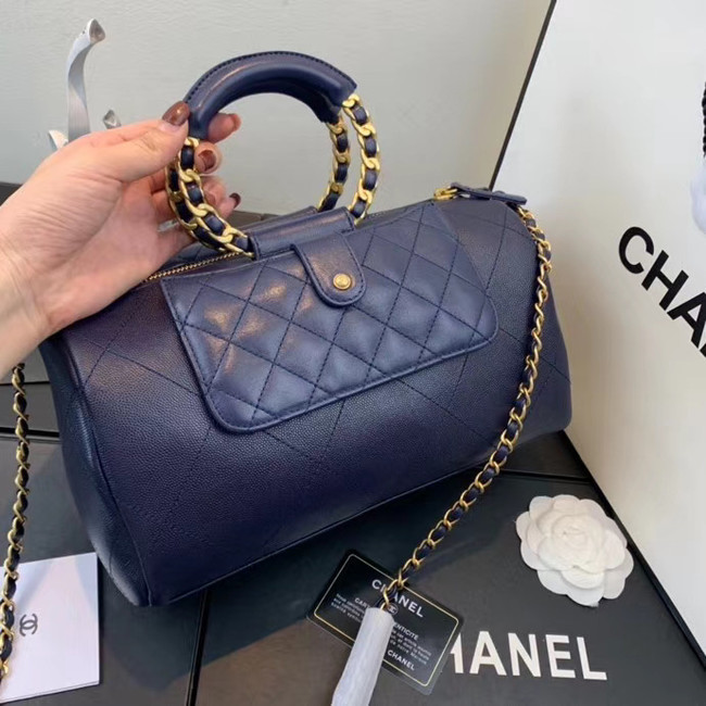 CHANEL Bowling Bag AS1359 Navy