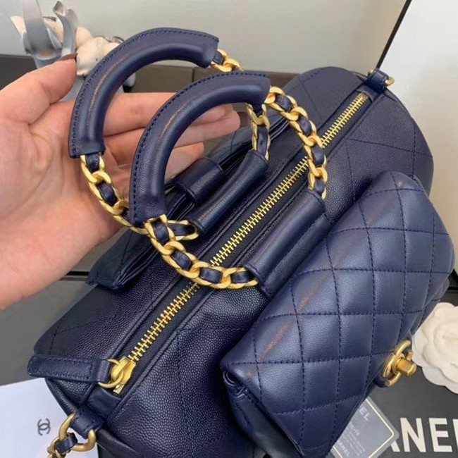 CHANEL Bowling Bag AS1359 Navy