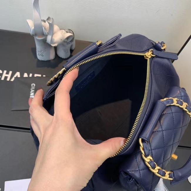 CHANEL Bowling Bag AS1359 Navy