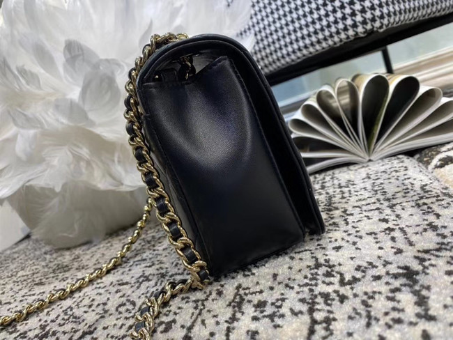Chanel Lambskin flap bag AS1514 black