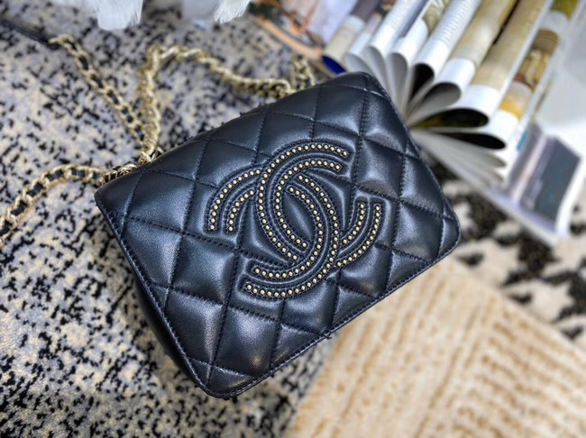 Chanel Lambskin flap bag AS1514 black