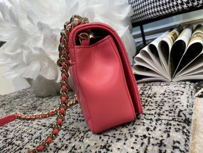 Chanel Lambskin flap bag AS1514 pink