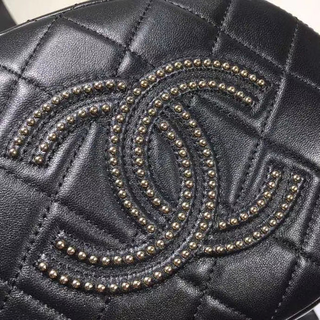 Chanel Original Small classic Sheepskin camera bag AS1511 black