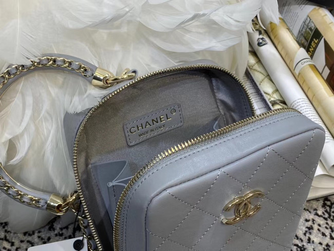 Chanel Original Small Sheepskin camera bag AS1753 grey