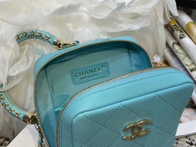 Chanel Original Small Sheepskin camera bag AS1753 light blue