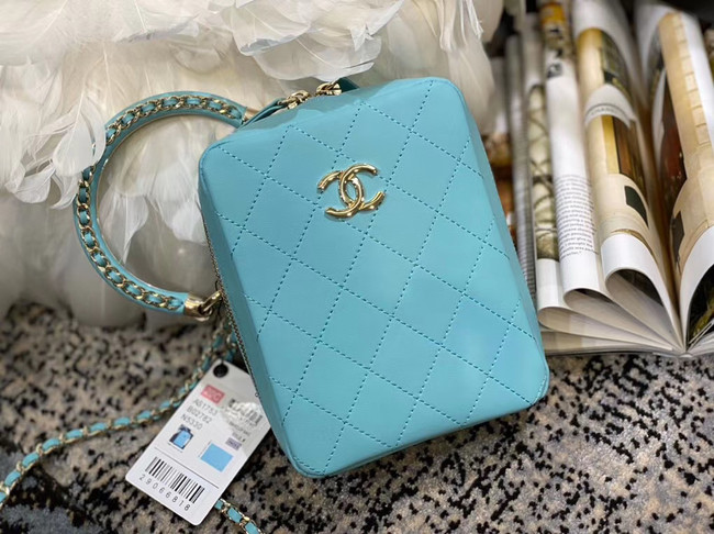 Chanel Original Small Sheepskin camera bag AS1753 light blue