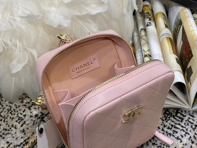 Chanel Original Small Sheepskin camera bag AS1753 pink