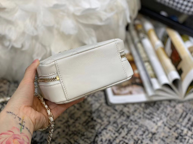 Chanel Original Small Sheepskin camera bag AS1753 white