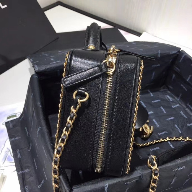 Chanel Original Small Sheepskin cosmetic bag AS1785 black
