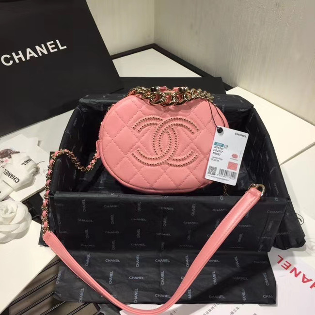 Chanel Original Small classic Sheepskin camera bag AS1511 pink