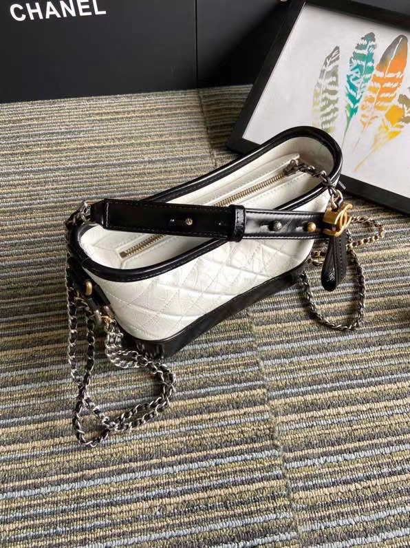 Chanel gabrielle small hobo bag S0865 white&black