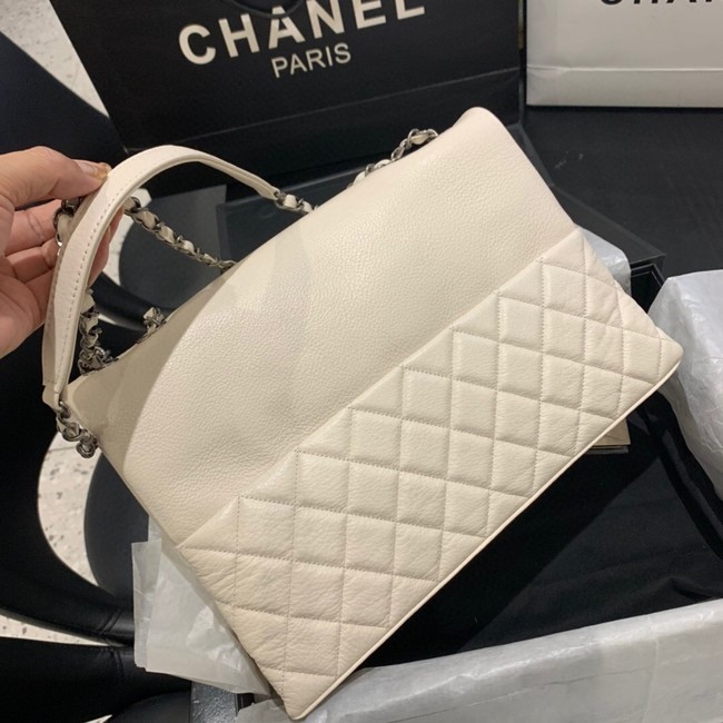 Chanel Lambskin flap bag 8095 white