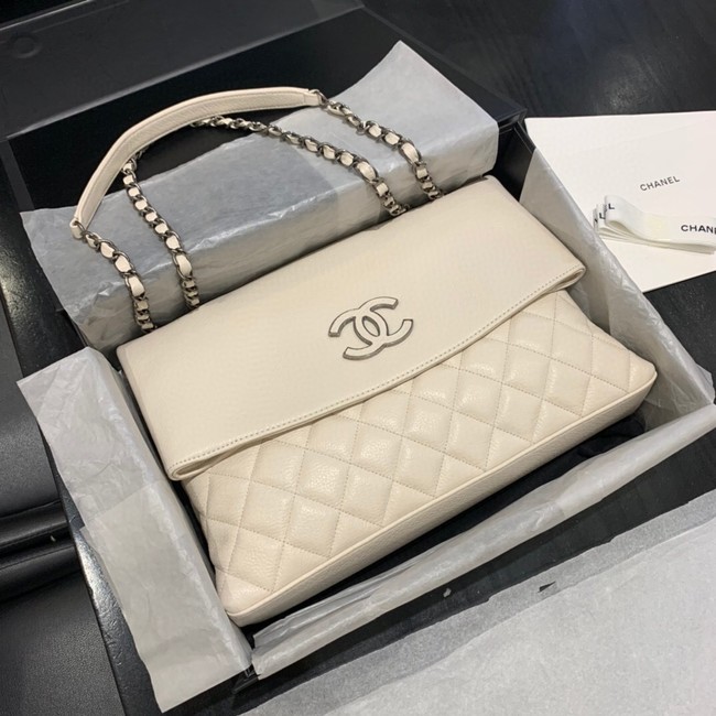 Chanel Lambskin flap bag 8095 white