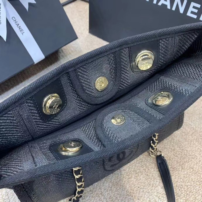 Chanel Shoulder Bag A66942 dark blue