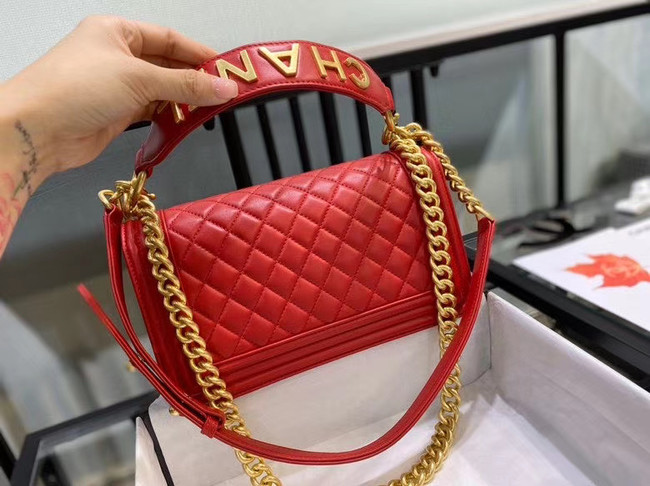 BOY CHANEL flap bag A67086 red