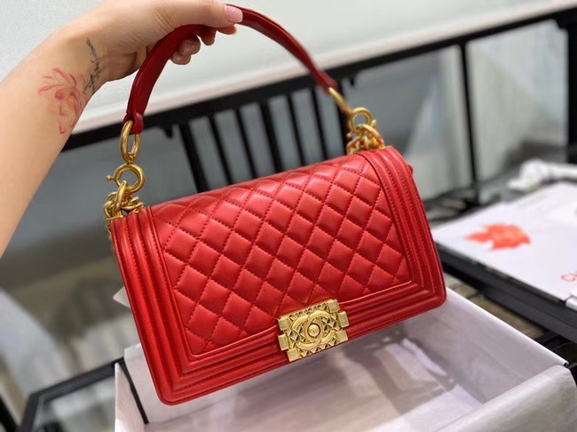 BOY CHANEL flap bag A67086 red