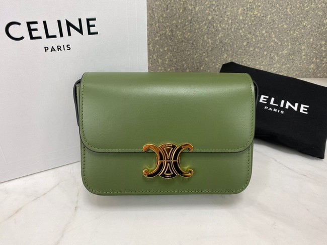 Celine MINI CLASSIC BAG IN BOX CALFSKIN CL01503 green