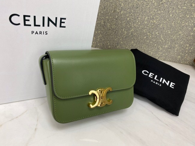 Celine MINI CLASSIC BAG IN BOX CALFSKIN CL01503 green
