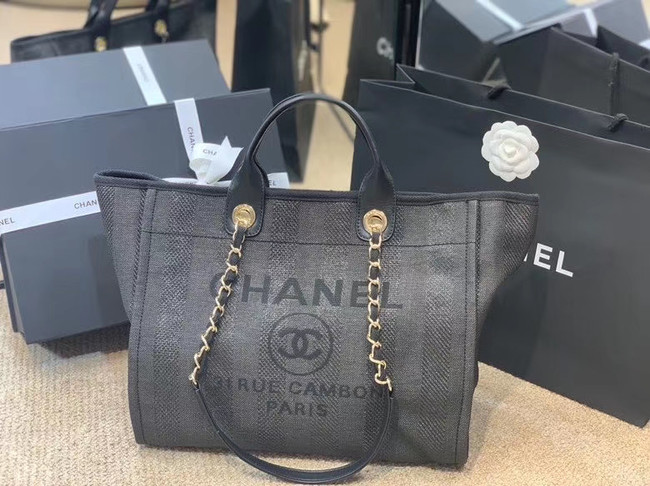 Chanel Shopping bag A66941 dark blue