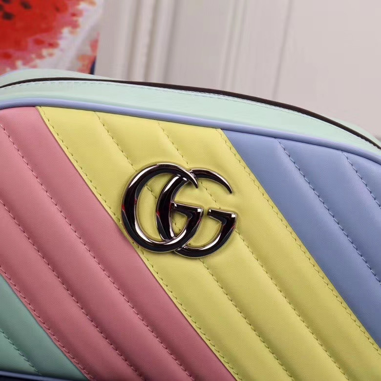 Gucci GG Marmont Matelasse Shoulder Bag 447632 Multicolored