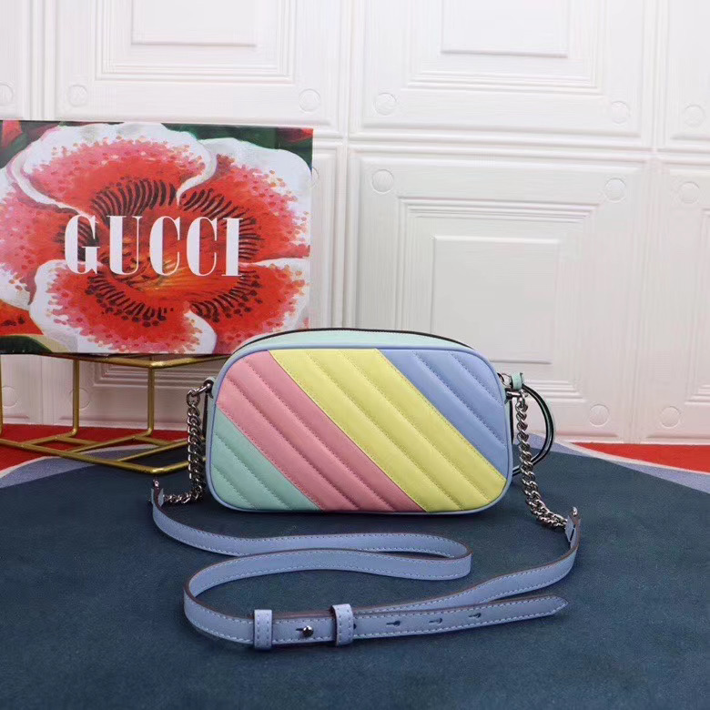 Gucci GG Marmont Matelasse Shoulder Bag 447632 Multicolored