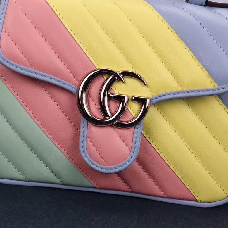 Gucci GG Marmont mini top handle bag 547260 Multicolored 