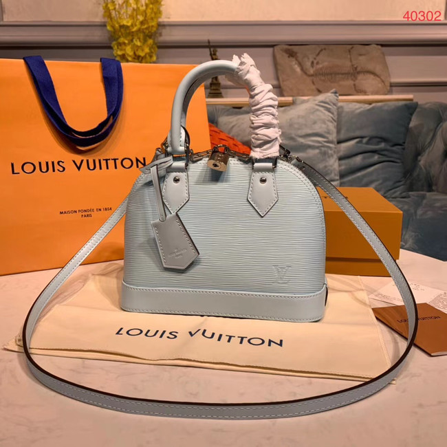 LOUIS VUITTON M40302 EPI LEATHER ALMA SMALL LIGHT BLUE