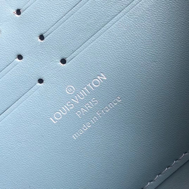 Louis vuitton original Iris ZIPPY Wallet M69032 blue 