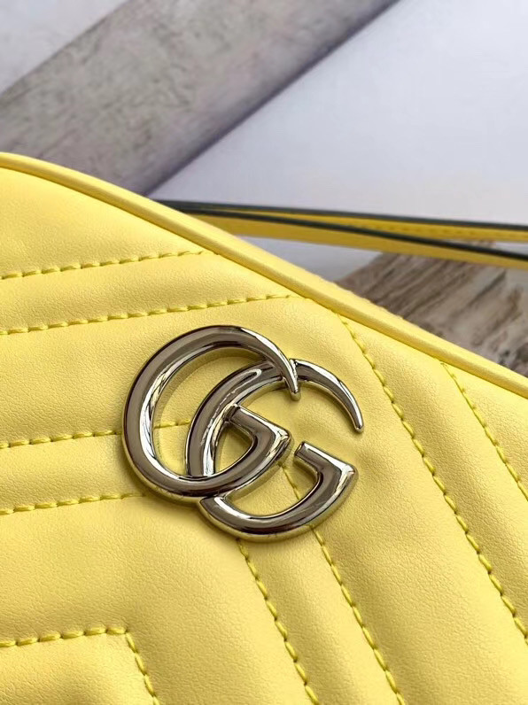 Gucci GG Marmont Matelasse samll Shoulder Bag 447632 yellow