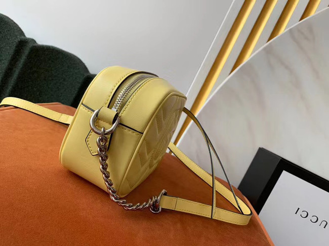 Gucci GG Marmont Matelasse samll Shoulder Bag 447632 yellow