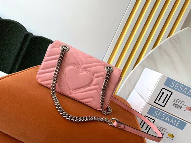 Gucci GG Marmont small shoulder bag 446744 light pink