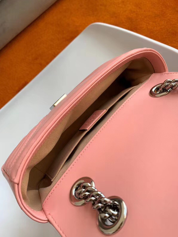 Gucci GG Marmont small shoulder bag 446744 light pink