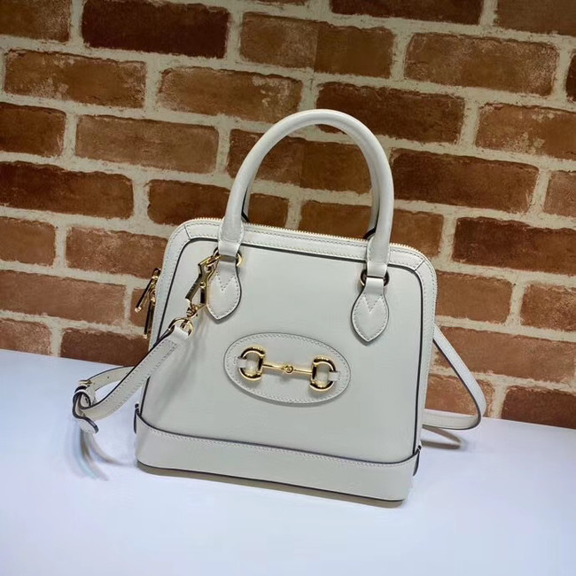 Gucci 1955 Horsebit small top handle bag 621220 White