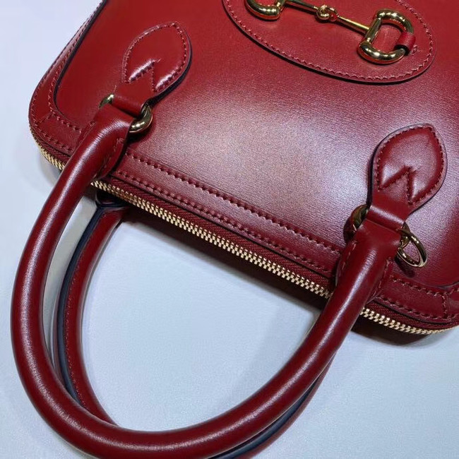 Gucci 1955 Horsebit small top handle bag 621220 red