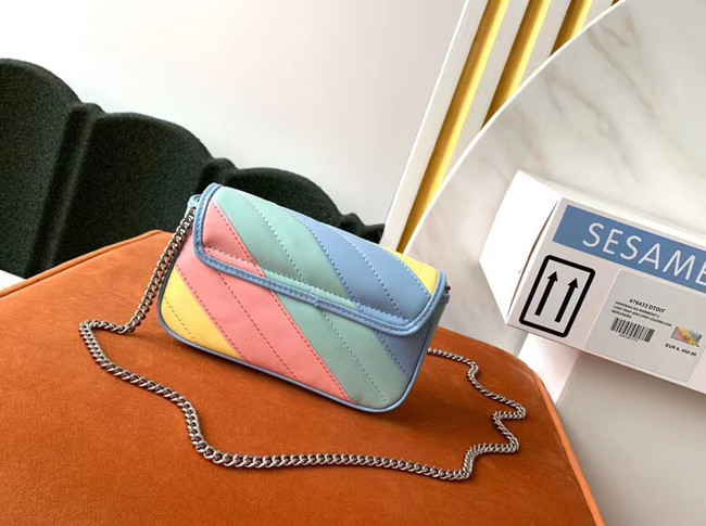 Gucci GG Marmont super mini bag 476433 Multicolored pastel