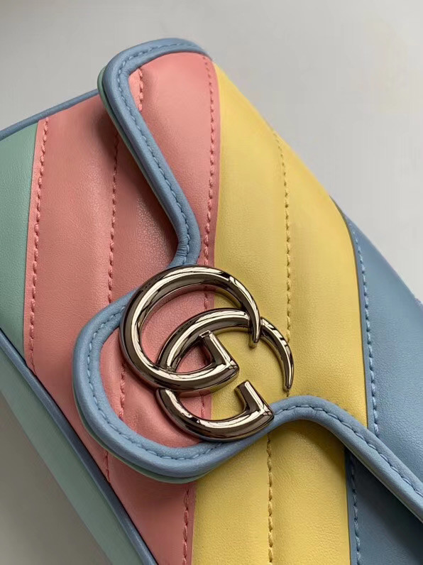 Gucci GG Marmont super mini bag 476433 Multicolored pastel