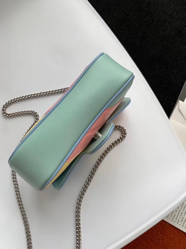 Gucci GG Marmont super mini bag 476433 Multicolored pastel