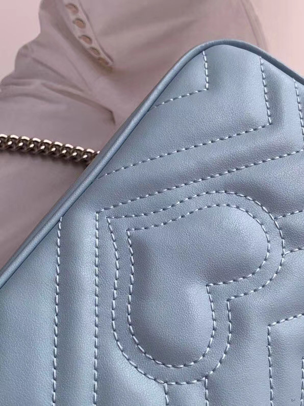 Gucci GG Marmont super mini bag 476433 Pastel blue