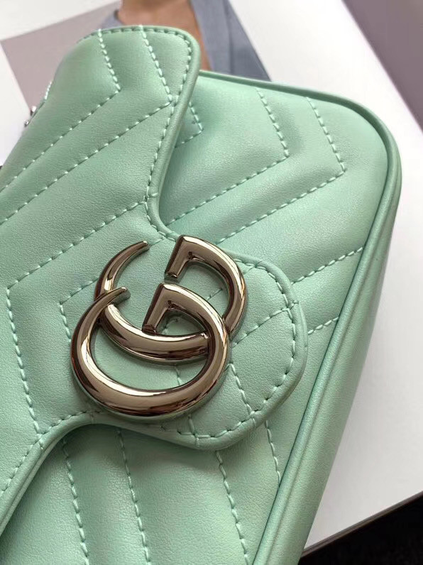 Gucci GG Marmont super mini bag 476433 Pastel green