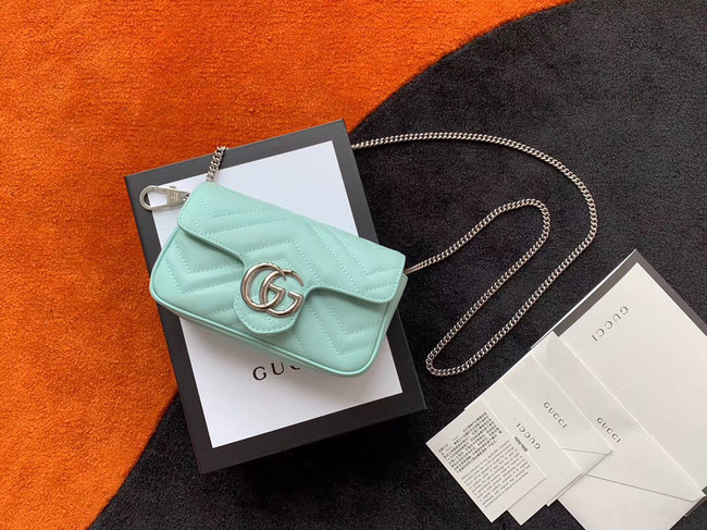 Gucci GG Marmont super mini bag 476433 Pastel green