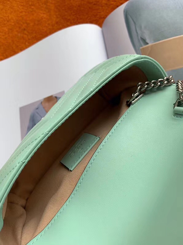 Gucci GG Marmont super mini bag 476433 Pastel green